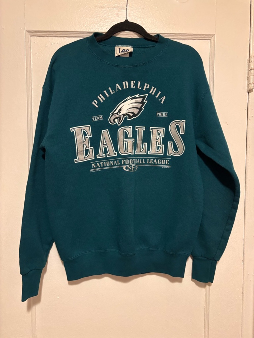 Vintage 1999 Lee Sport Philadelphia Eagles Crewneck Sweatshirt Print Logo NFL M